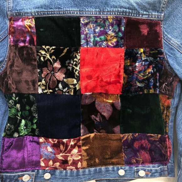Joann Fabrics Girls Medium Jean Jacket Patchwork - Picture 4 of 4